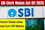 SBI Clerk Mains Cut Off 2025