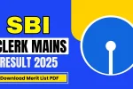 SBI Clerk Mains Result 2025