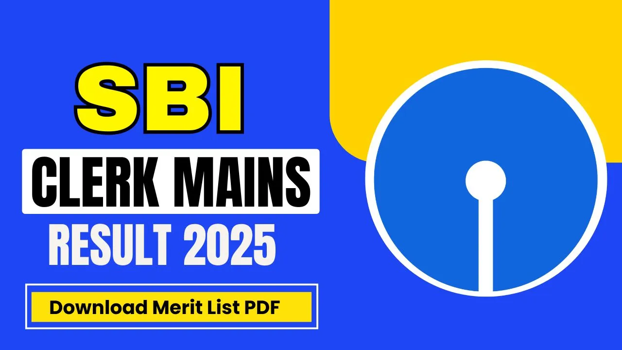 SBI Clerk Mains Result 2025